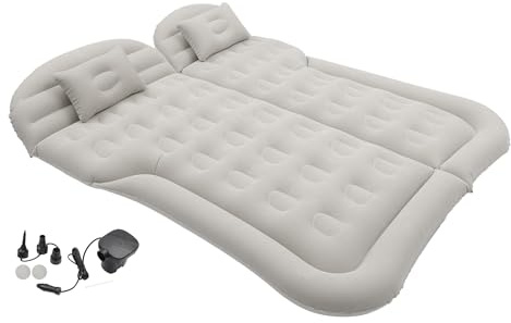 A ABSOPRO Car Air Mattress Camping Mattress Air Bed for Napping Travel Gray