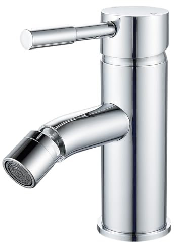 F-DEEN Rubinetto Bidet in ottone, Miscelatore Monocomando per bidet, Bidè per Lavabo Rubinetto per Bagno, Cromo