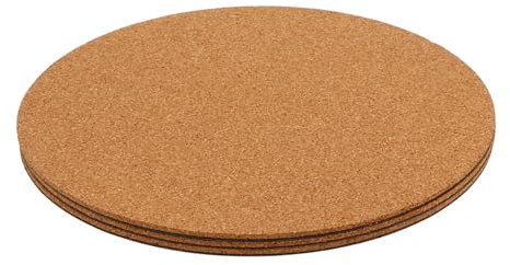 Yardenfun Tapis De Jardinière en Liège Écologique 3 Pcs Ø250mm pour Pots De Fleurs, Usage Jardinage, Coussin Imperméable Et Léger Anti-Fuite, Dessous De Plantes Solide pour Protection Sols