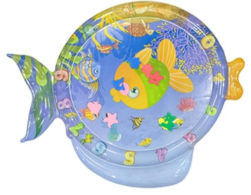 Fulenyi Katzen-Wasserspielmatte, Wasserspielmatte für Katzen | Sensorische Wassermatte in niedlicher Cartoon-Fischform - Coole Haustier-Wasser-Sensormatte, interaktives Spielzeug, Haustierbedarf für