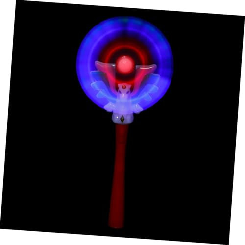 Toyvian Moulin à Vent Lumineux à LED Rotatif avec Musique Et Sons De Sabots, Bâton Lumineux Rouge pour Garçon Et Filles, Jouet Sensoriel Festif pour Halloween Et Fête D’Anniversaire, sans Piles