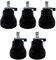 5Pcs Bell Glides with On/Off Setting Replacement Office Chair or Stool Swivel Caster Wheels to Fixed Stationary Castors for Hardwood Floors,Switch Between Wheel Glide and Stopper