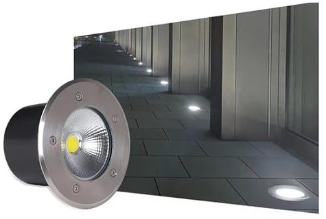 Luce sotterranea a LED - Luci paesaggistiche, Luci da terra ad ampia tensione 110-265 V, Lampada da pavimento da incasso rotonda impermeabile IP67, per illuminazione del percorso della terrazza del