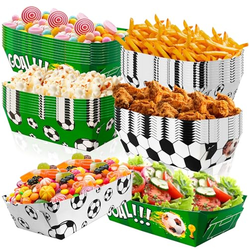 36pcs Fußball Popcorn Tablett Fussball Snack für Fußball Deko Geburtstag | fußball deko geburtstag,fußball zubehör kinder,snack stadion fussball,snackbox fussball