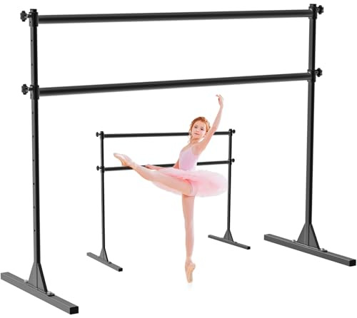 SELEWARE Barra de Ballet de Altura Ajustable de, Barra de Ballet Independiente, Barra de Baile Resistente, soporta Movimientos de Barra, tracción Corporal, construcción Resistente