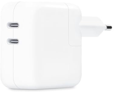 3P SPACE Alimentatore ALTA QUALITA' USB-C Doppia porta da 35W - Caricatore Compatto a Parete per Dispositivi Elettronici, Compatibile con Smartphone, Tablet e Laptop