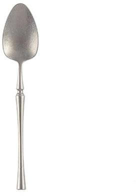 Dh2yjnbf3 Serving Tablespoons Vintage Matte Stainless Steel Spoon Pointed Tea Spoon Entree Spoon Dessert Coffee Spoon Cutlery Set, Set of 2, Silver Spoons(Small)