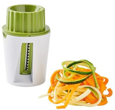 Betty Bossi - Spiralschneider Gemüse (32198) - Multifunktionaler Gemüseschneider für Spiralen, Zoodles und Dekorationen, Ideal für gesunde Mahlzeiten, Spaghetti-Alternative