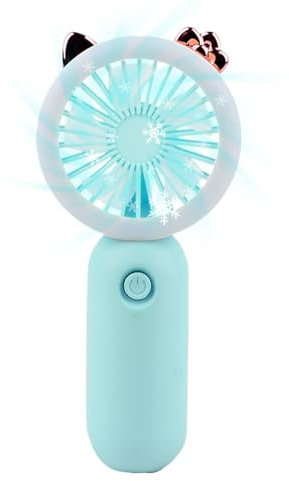 Portátil portátil portátil, ventilador portátil portátil,Ventilador de enfriamiento portátil Wit Light | Configuración de 3 velocidades Escritorio LED Night Outdoor Desktop USB Gadget de enfriamiento