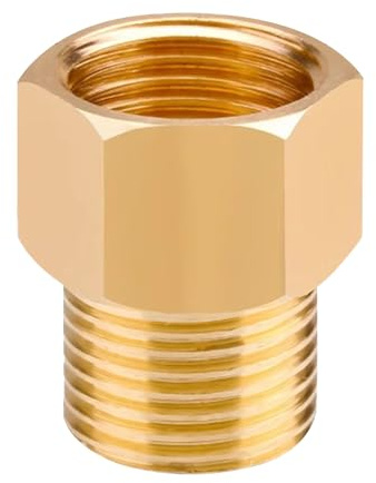 Pressure Washer Coupler, M22 15mm Male to M22 14/15mm Female Coupler, 4500 PSI Washer Fitting, Heavy-Duty Brass High Adapter, Connector for Pressure Washer Gun, Hose, Pipe, Durable, Leak-Free Design