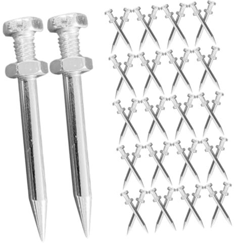 CIYODO 40pièces Lot de Pointes Métalliques pour Aérateur De Pelouse Piquets pour Chaussures Aération De Jardin