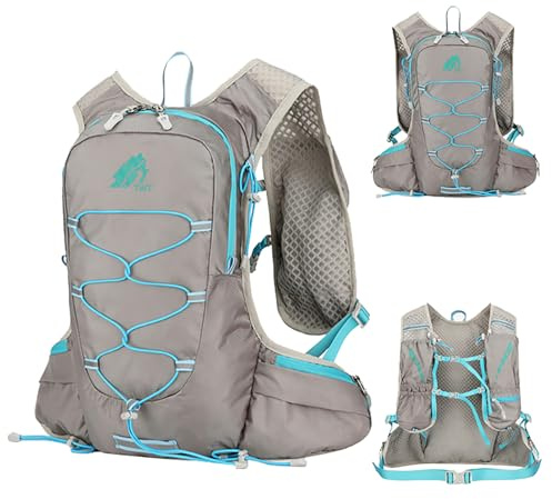 Kabxhueo 30L Sac à Dos de Randonnée Homme Femme Ultraléger Pliable Sac à Dos Voyage Imperméable Sac a Dos Trekking Grande Capacité pour Sport en extérieur, Camping, Escalade, Ski et Cyclisme,Gris