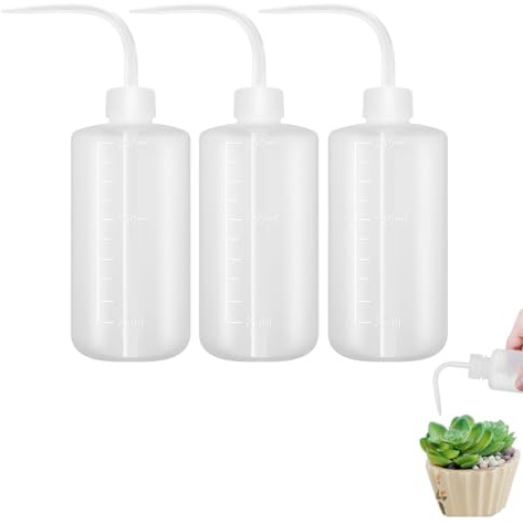 Squeeze Bottle,Safety Wash Bottle Tattoo Bottles with Scale Labels,3pcs | Plastic Lab Squeeze Bottles,Plastic Squeeze Bottles,250ML Squeeze Bottle with Bend Nozzle for Plant,Tattoo Supplies,Lab