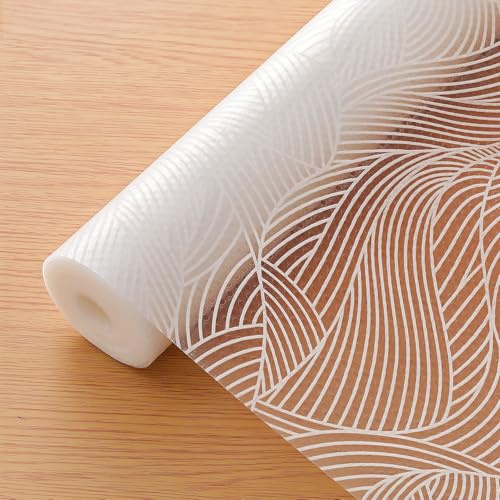 Cooyes Shelf Liners for Kitchen Cabinets, Refrigerator Liners Waterproof & Oil-Proof Kitchen Cupboard Liner Drawer Mats EVA Material Non Adhesive Fridge Liner for Shelves（11.8 W x 236 L）