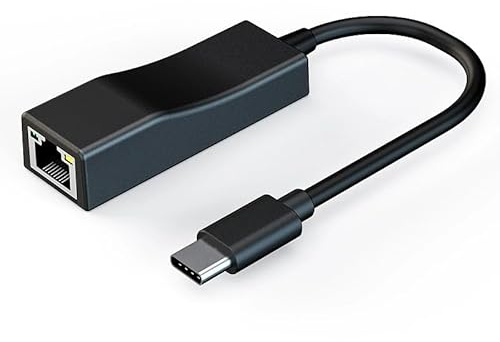 FINEANDENG Type-C 2.0 to RJ45 Ethernet Adapter USB-C to RJ45 Female Plug Ethernet Network Adapter for Laptops,Desktop Computers,Routers,TV boxes,etc(9.21 Inch)