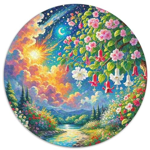 Fuchsien Hybrida 1000 Teile Puzzle Kreative Spiel Plant Runden Puzzle Kinder Spielzeug Home Decor Uniqu Gift 1000pcs (67.5x67.5cm)