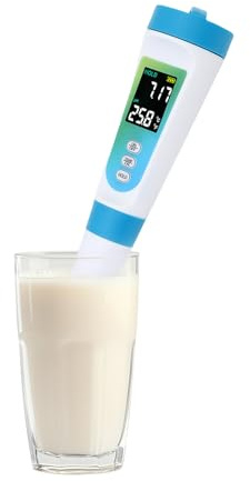 SHUAIGUO Hochpräzises Digitales Lebensmittel-pH-Messgerät mit Automatischer ATC-Kalibrierung, LCD-Display für Fermentation, Käse, Wurst, Fleisch, Brot