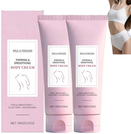 Crema corpo rassodante e levigante per pelle flaccida - Crema levigante e lozione idratante per pancia, interno coscia, glutei - Per pelle estremamente secca, formato da viaggio (2PCS)