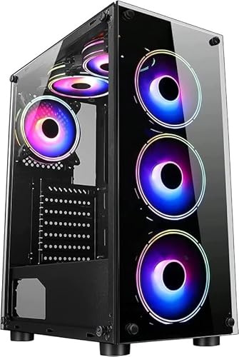 EZZTECH Gaming PC Tower i5 16GB RAM GT 730 4GB 128GB SSD 1TB HDD | RGB gaming case, WiFi dongle included, Windows 11 Pro. Entry-level gaming PC for gaming, work, study and home use.