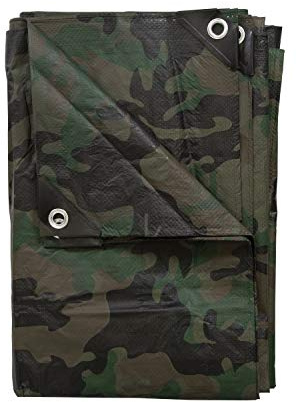 Stansport Medium-Duty Rip-Stop Tarp 5' x 7' - Green Camo (T-57-C)