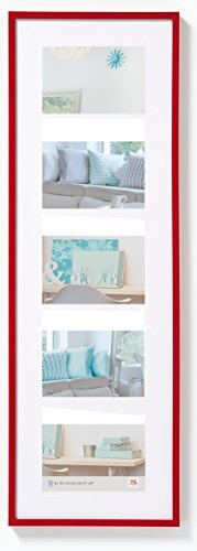 walther design Walther Cadre Photo Design Rouge 5X 10x15 cm galerie avec Passe-Partout, Cadre Plastique New Lifestyle KV515R