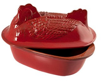 Pengo 2978103 Cuocipollo In Ceramica Rosso 38 Cm