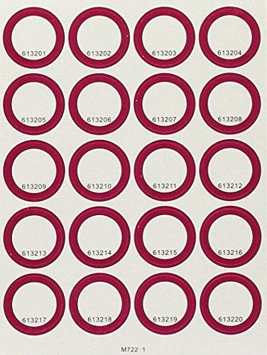 Sticker-set rött för Anybook ljudstift (Franklin DRP5100 med Anybook-Case Software) 400 klistermärken koder, 200 genomskinliga och 200 vita