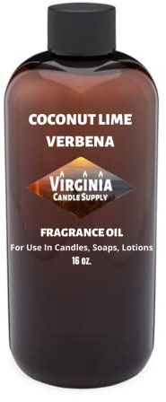 Coconut Lime Verbena Fragrance Oil (Our Version of The Brand Name) (16 oz Bottle) for Candle Making, Soap Making, Tart Making, Room Sprays, Lotions, Car Fresheners, Slime, Bath Bombs, Warmers…