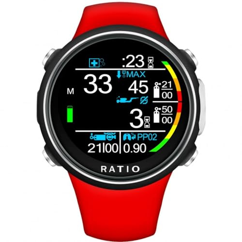 Ratio Computers iDive Color Easy Dive Watch Computer, rot