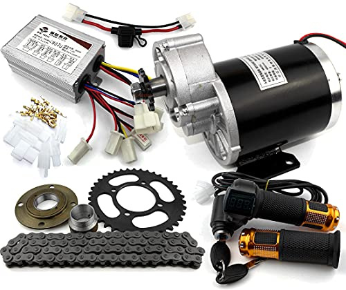 36V48V 600W Elektro-Trike Motor Kit Elektrischer 4-Räder Fahrrad Umbausatz mit Gasgriff und 420 Kettenantrieb System (48V 600W Kit)