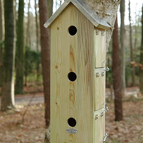 windschief-living Süße Spatzenvilla, Spatzen, Vogelhaus Kiefernholz/Zink Landhaus, H 51 cm
