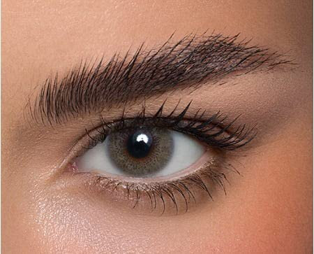 ANESTHESIA farbige Kontaktlinsen ADDICT TERRA – Stark deckende Monatslinsen für 6 Monate in natürlichem Blau-Grau, besonders natürliches Ergebnis für dunkle Augen - Dioptrien -0.00