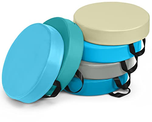 COSTWAY Seat Cushions with Handle, 6 PCS Colorful Flexible Soft Foam Mat, Kids Floor Seating Cushion for School and in-Home Distance Learning