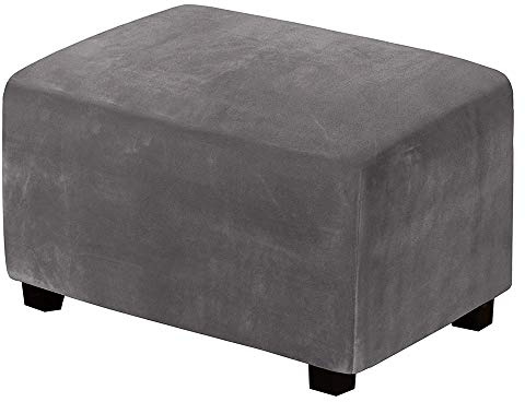 Meigeh Hocker bezug rechteckig hockerbezüge bezug für hocker quadratisch ottomane hocker bezug Ottomane Schonbezug Grau
