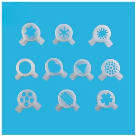 10-in-1-Set, fantastische Modellierkappen, Ersatzteile for Softeismaschinen, Düsenformdeckel, Innendurchmesser 29 mm, kompatibel mit VEVOR
