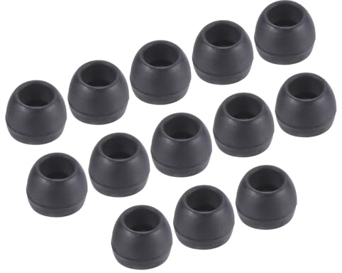 sourcing map Replacement Silicone Ear Tips Earbuds Bud Small Size Earbuds Tips for Earphones Black 24 Pcs