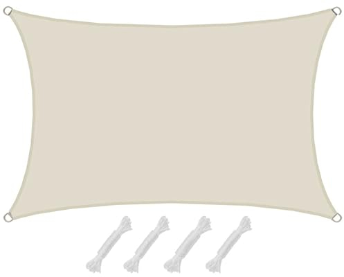 AMANKA 98% Protezione UV: Vela Ombreggiante 1x2m - Impermeabile - Tenda a Vela Impermeabile Rettangolare - Tenda da Sole per Esterno Vele Parasole da Esterno Parasole a Vela Ombra Balcone Parasole