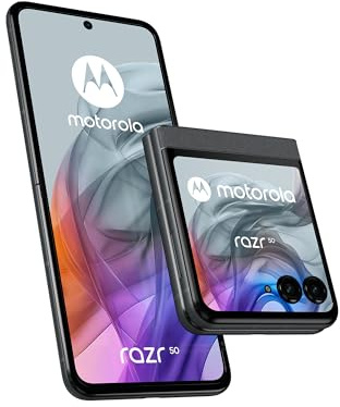 Motorola Razr 50 8 +256 Go,écran 3,6, Double capteur 50MP avec IA, résistant à l'eau, Gris Acier