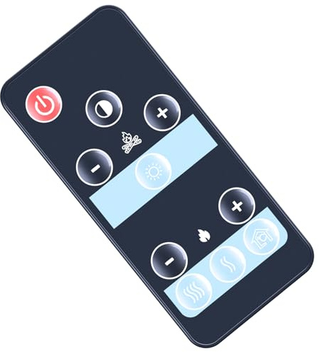 New FR102XD Replacement Remote Control fit for Blyss LDBL2000A-DD5R LDBL2000A-DD4CR Electric Fire Heater