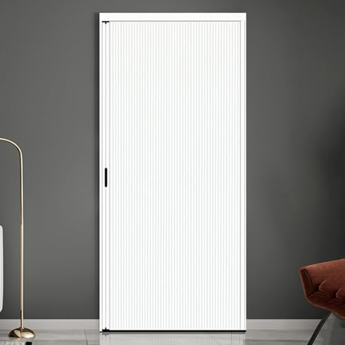 Falttüren Innentüren Innenfalttüren, Ziehharmonikatür, Faltbare Schiebetür Als Raumteiler, Ziehharmonika-Magnetverschluss, Verdunkelungstür, 28 37 40 47 50 57 Zoll(32x80in(81.3x203.2cm))