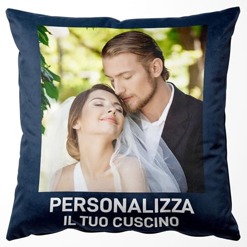 Easycosy Cuscino Personalizzato con Foto, Stampa Fronte-Retro Federa 45x45 | Cuscino Personalizzata con Testo, Foto Personalizzata Idee Regalo 2026 per Uomo, Donna(Imbottitura Opzionale)