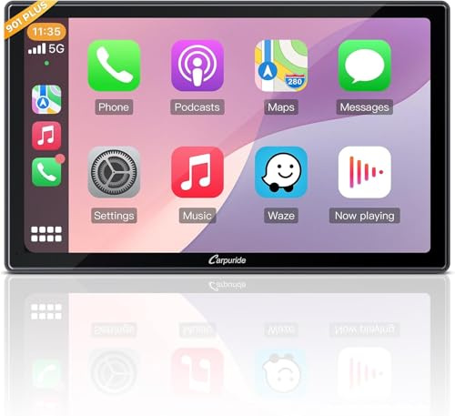 CARPURIDE W901 GPS, CarPlay & Android Auto & Android 12.0 with 2+32GB | 9 HD CarPlay Screen for Car, Online & Offline GPS Navigation, G00GLE Play, Mirror Link