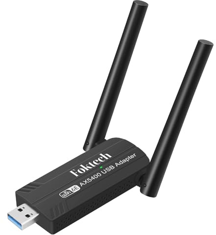 Adaptador WiFi 6E AX5400M USB 3.0 WiFi para PC de escritorio, 802.11AX, Tri-Band 6GHz/5GHz/2.4GHz, antenas duales de 5dBi, adaptador de red WiFi USB inalámbrico para laptop, solo compatible con