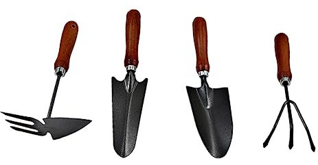 INOOMP 4stücke Teiliges Gartenwerkzeug Set Mini Stabile - Für Pflanzen Umtopfen Und Unkrautjäten Gartengeräte Für Gartenliebhaber Für Blumen Und