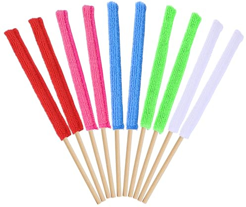 Lot de 12 mini suceurs plats en microfibre pour nettoyer les crevasses de la maison, de la voiture, des fenêtres aveugles, des petits espaces