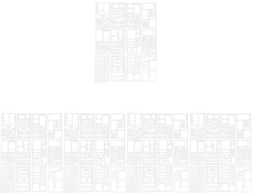 VILLCASE 2 Sets Ausgehöhlte Malvorlagen Schablonen für Projekte Journaling-zubehör Sicheres Material 12 Stück