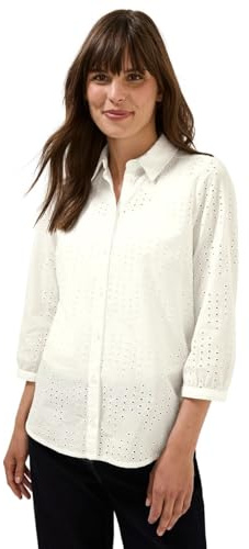 Cecil Camicia da Donna con Ricamo Forato, Vanilla White, S