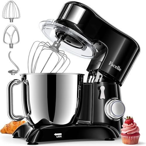 Batidora Amasadora 1300W, Bol de Acero Inoxidable de 6,5 L, Robot de Cocina | Con Planetary System, garantiza mezclas homogéneas y profesionales, es perfecta para masas, cremas y repostería
