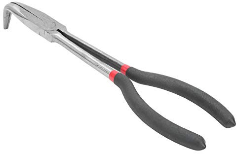 Zange, Spitzzange, greift Objekte tief, 27,9 cm, Hochtemperatur-Abschreck-Handwerkzeuge for Arbeiten in engen Räumen, leicht zu tragen, robust und mit Griff aus Viskose-Kunststoff