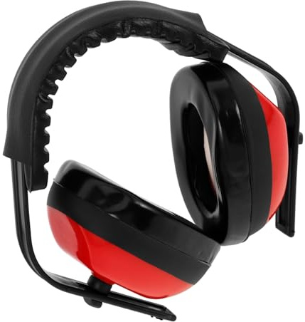 ABOOFAN Casque en Abs et Pvc Design Confortable Antibruit Rouge Isolation Sonore Professionnelle pour Étudiants pour Bibliothèque ou Dortoir